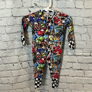 CoZco Cars Pattern Bamboo Zippie Romper